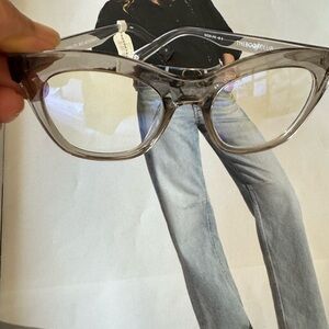 Anthropologie Transparent Gray reading Glasses